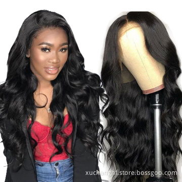 Wholesale Indian Unprocessed Raw Remy Lace Frontal Wig, Virgin Cuticle Aligned Peruvian Human Hair Front Lace Front Wigs